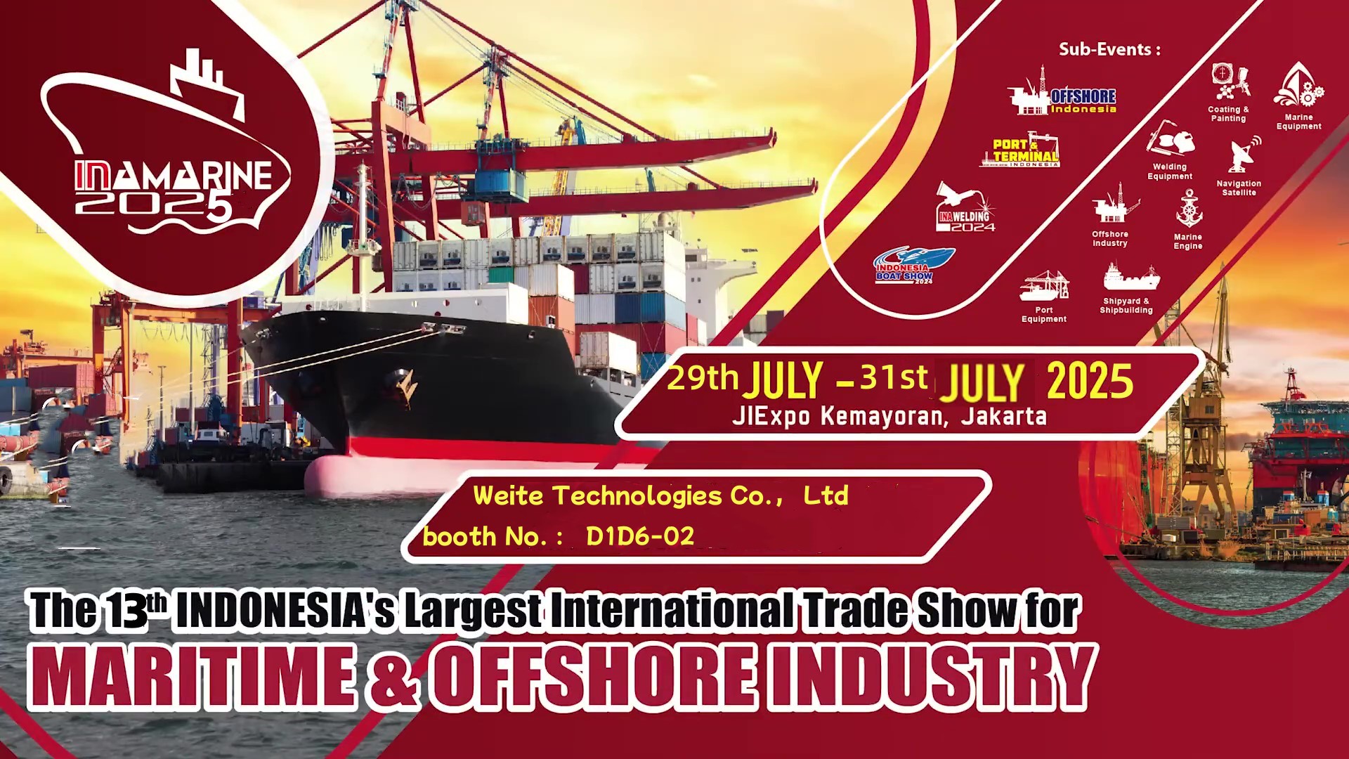 Yichang Weite will attend the 2025 Indonesia Ship and Maritime Exhibition (INAMARINE)
