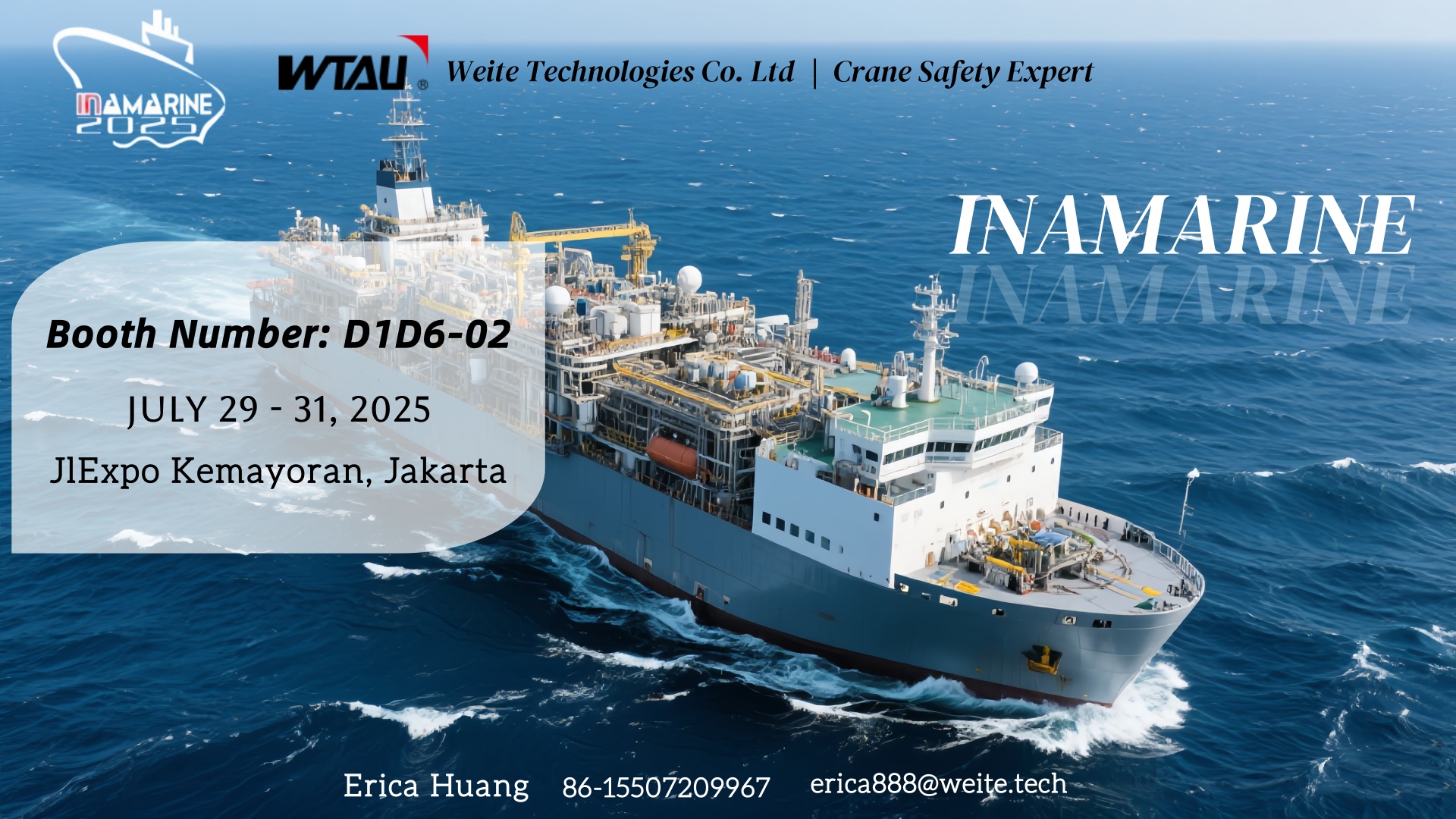 Yichang Weite will attend the 2025 Indonesia Ship and Maritime Exhibition (INAMARINE)