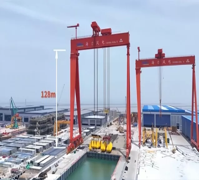 Serving the great country! Weite products are used to support the world's first set of double-girder 3600t gantry cranes