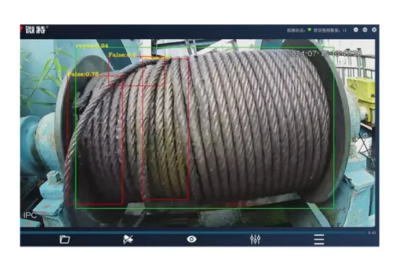 Wire Rope Derailment AI Warning System